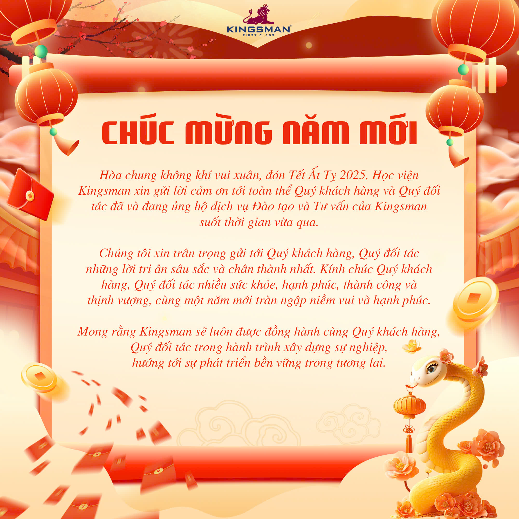 CHÚC MỪNG NĂM MỚI ẤT TỴ 2025