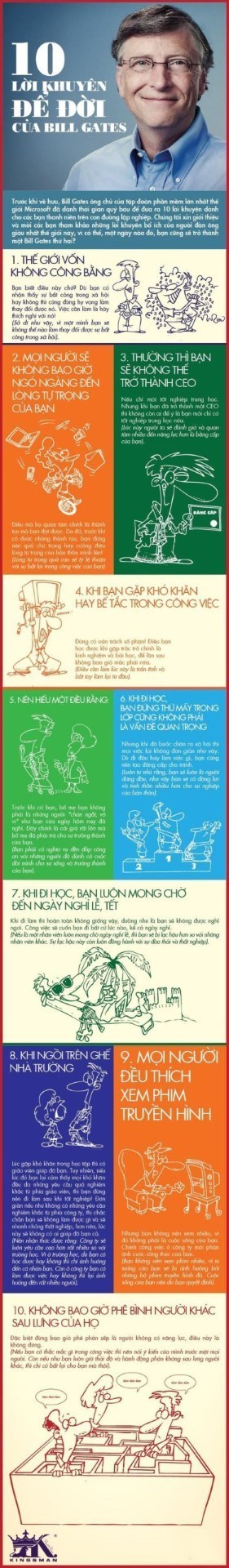 10 lời khuyên để đời của Bill Gates